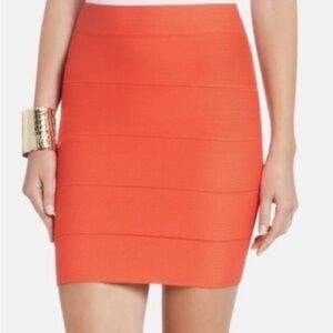 BCBGMaxAzria Vibrant Orange Mini Skirt